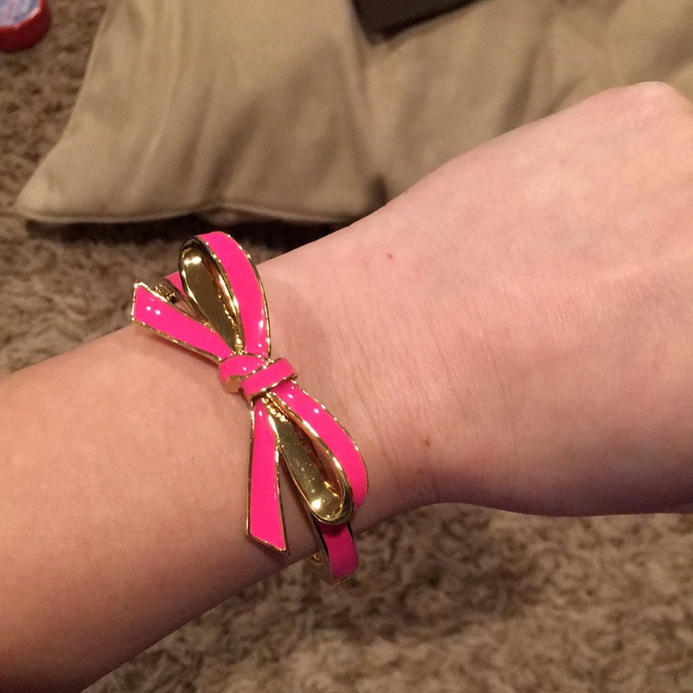 Kate Spade pink bow bracelet